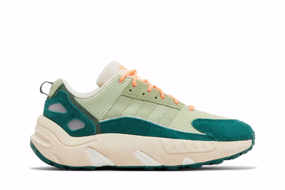 Adidas ZX 22 Boost Ecru Tint Core Green, view 2