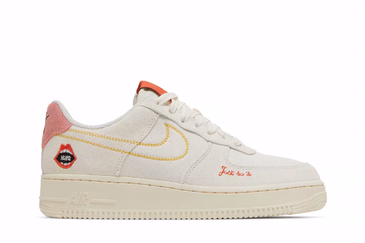 Nike Women's Air Force 1 White Sail Bleached Coral, view 2