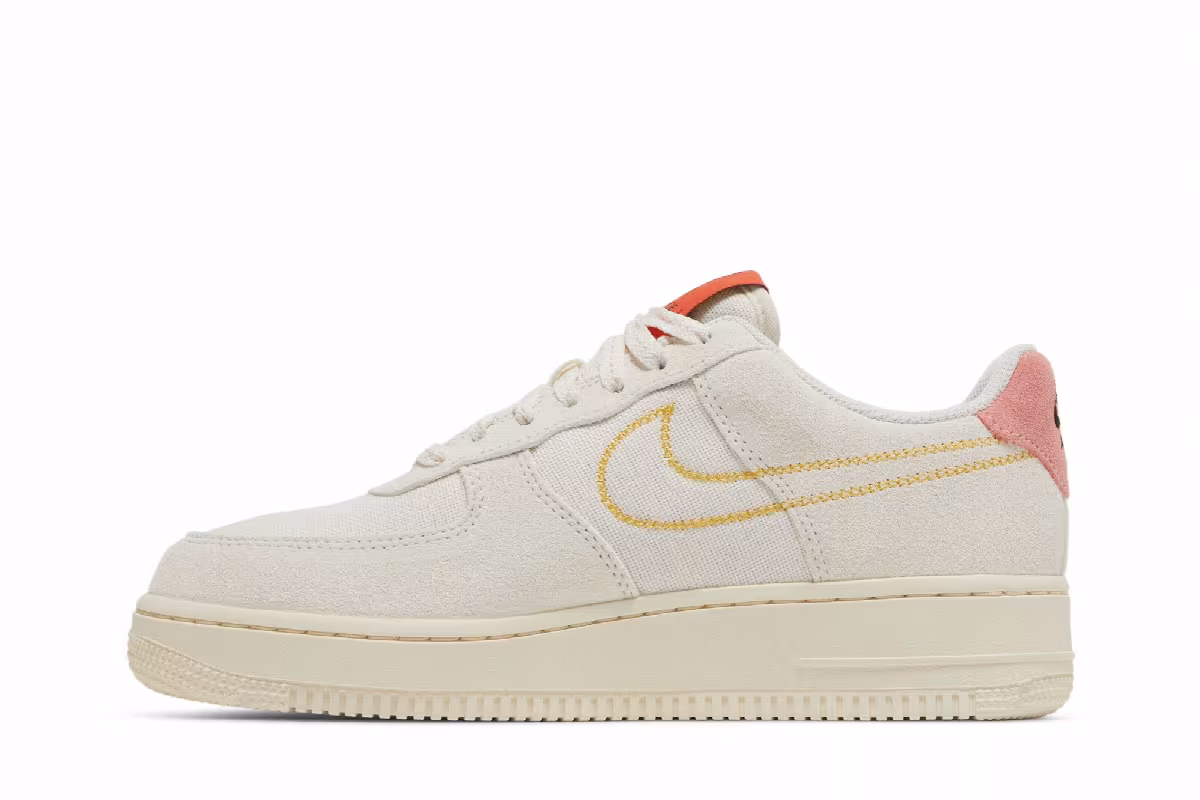 Nike Women's Air Force 1 White Sail Bleached Coral, view 4