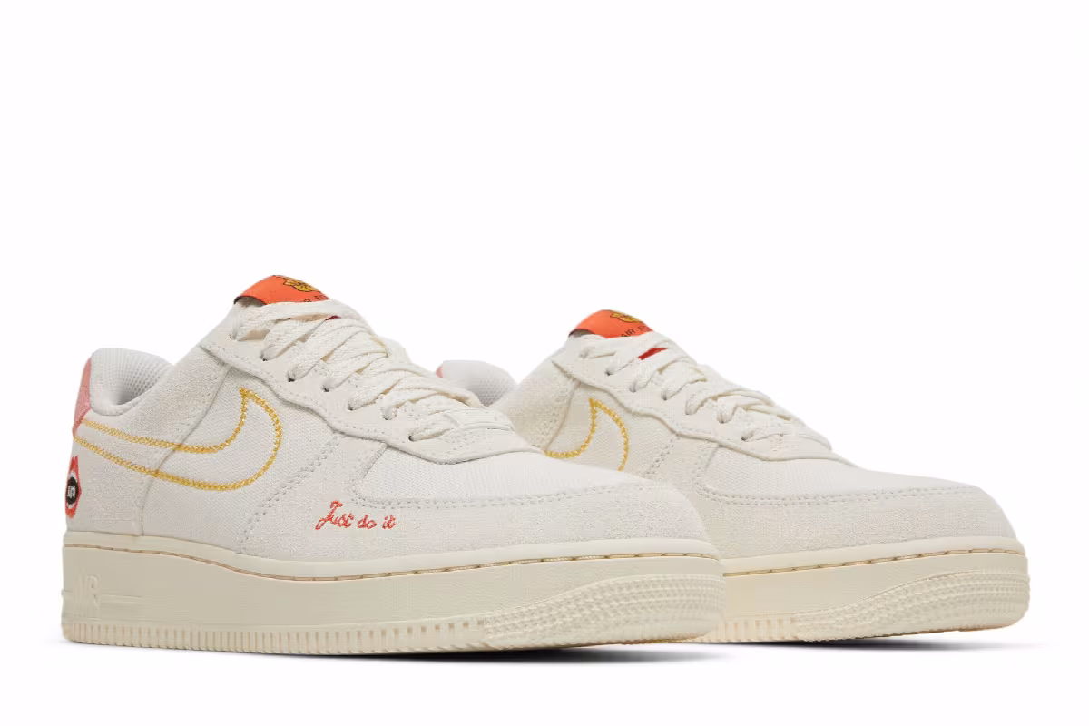 Nike Women's Air Force 1 White Sail Bleached Coral, view 9