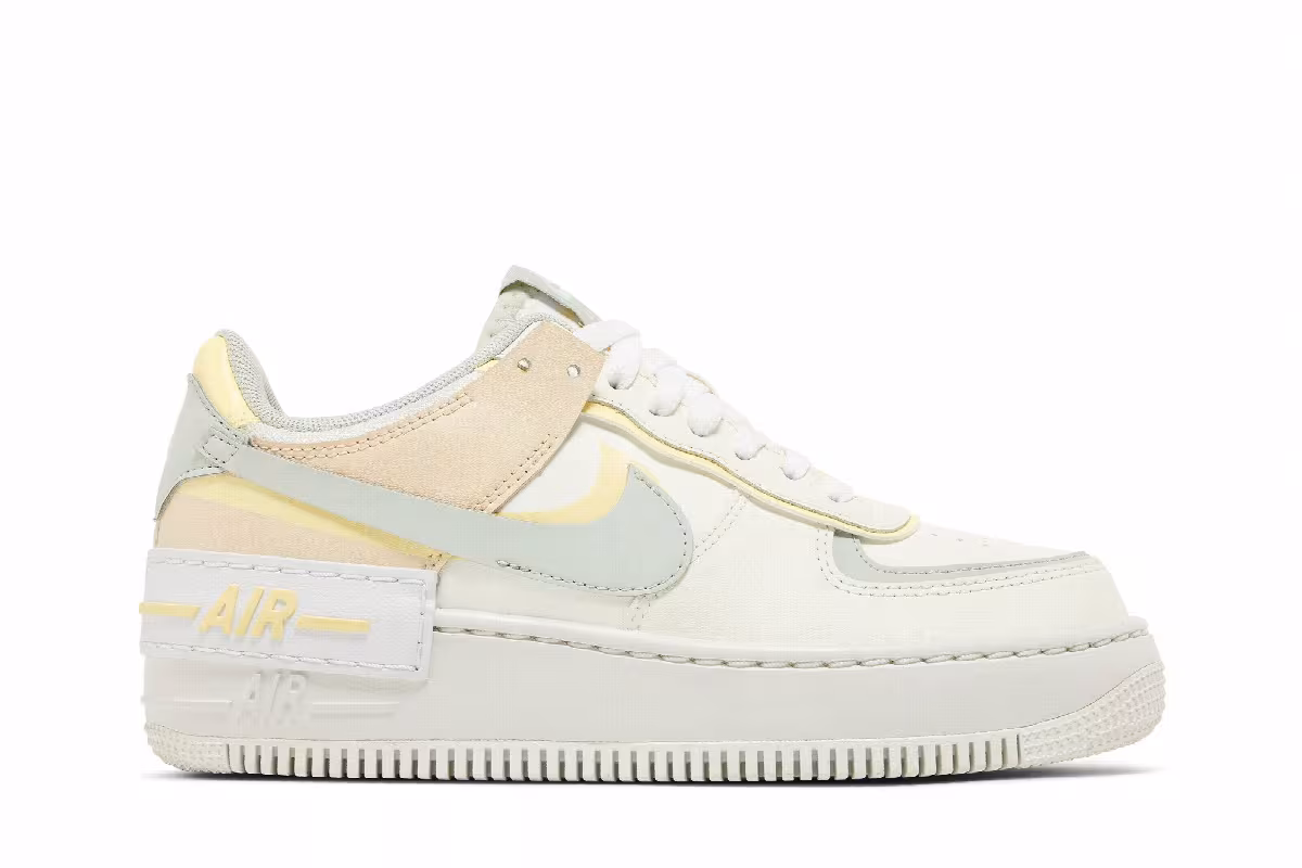 Nike Women's Air Force 1 Shadow Pearl White Citron Tint, view 2
