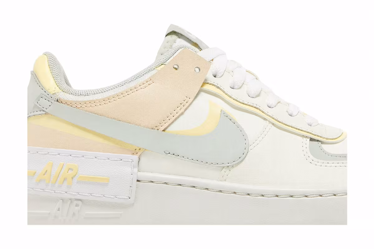 Nike Women's Air Force 1 Shadow Pearl White Citron Tint, view 3