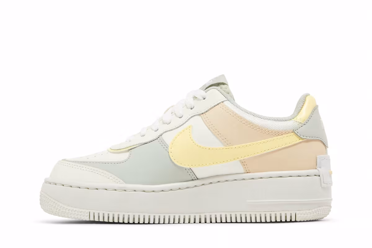 Nike Women's Air Force 1 Shadow Pearl White Citron Tint, view 4