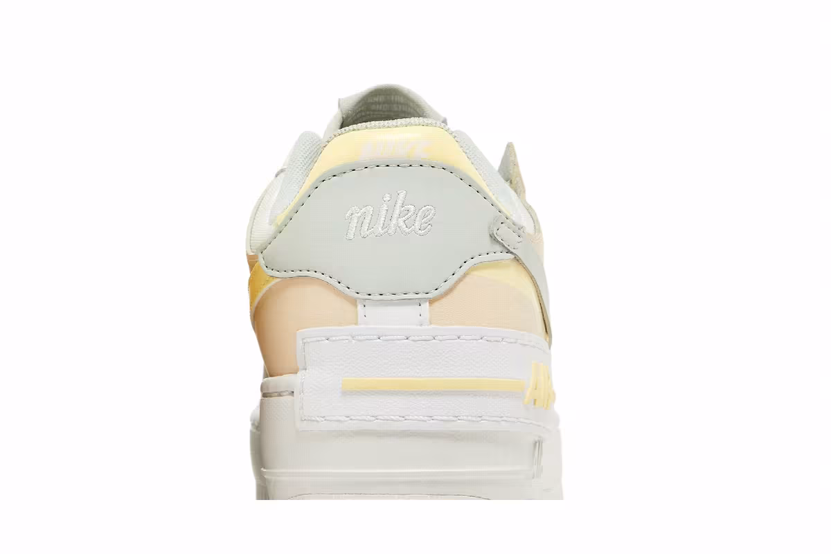 Nike Women's Air Force 1 Shadow Pearl White Citron Tint, view 8