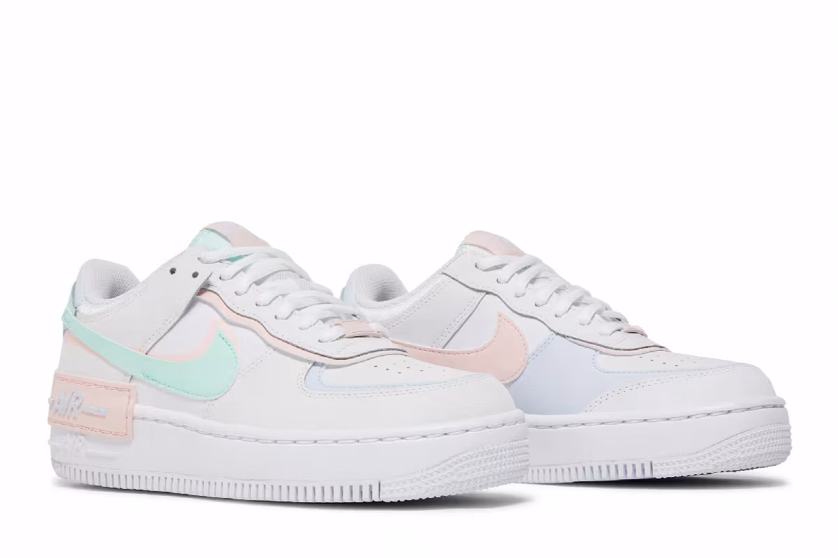 Nike Women's Air Force 1 Shadow White Atmosphere Mint, view 9