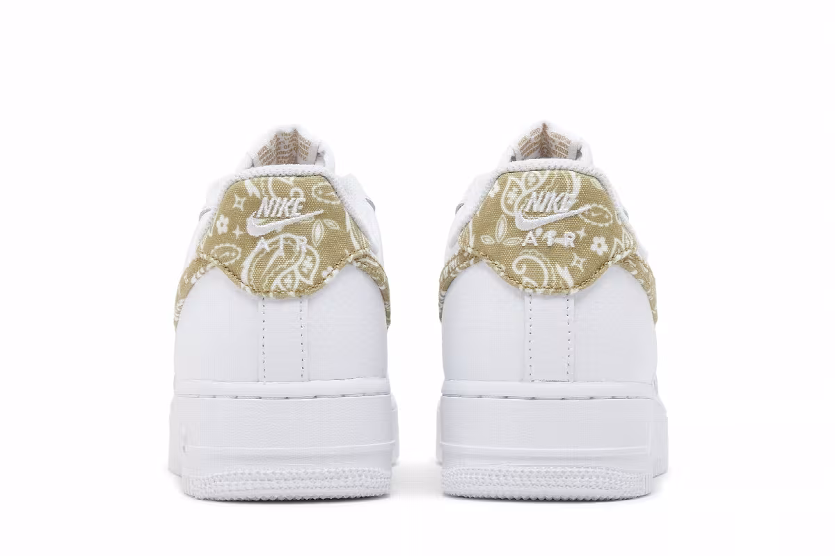 Nike Women's Air Force 1 White Barely Paisley, view 7