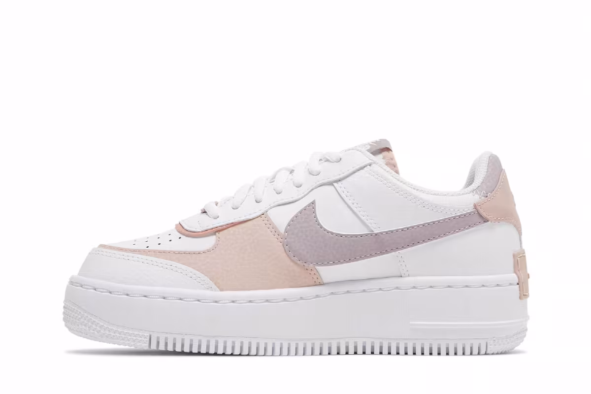 Nike Women's Air Force 1 Shadow White Pink Oxford, view 4