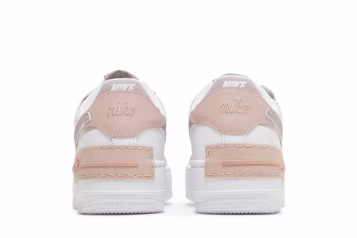 Nike Women's Air Force 1 Shadow White Pink Oxford, view 7