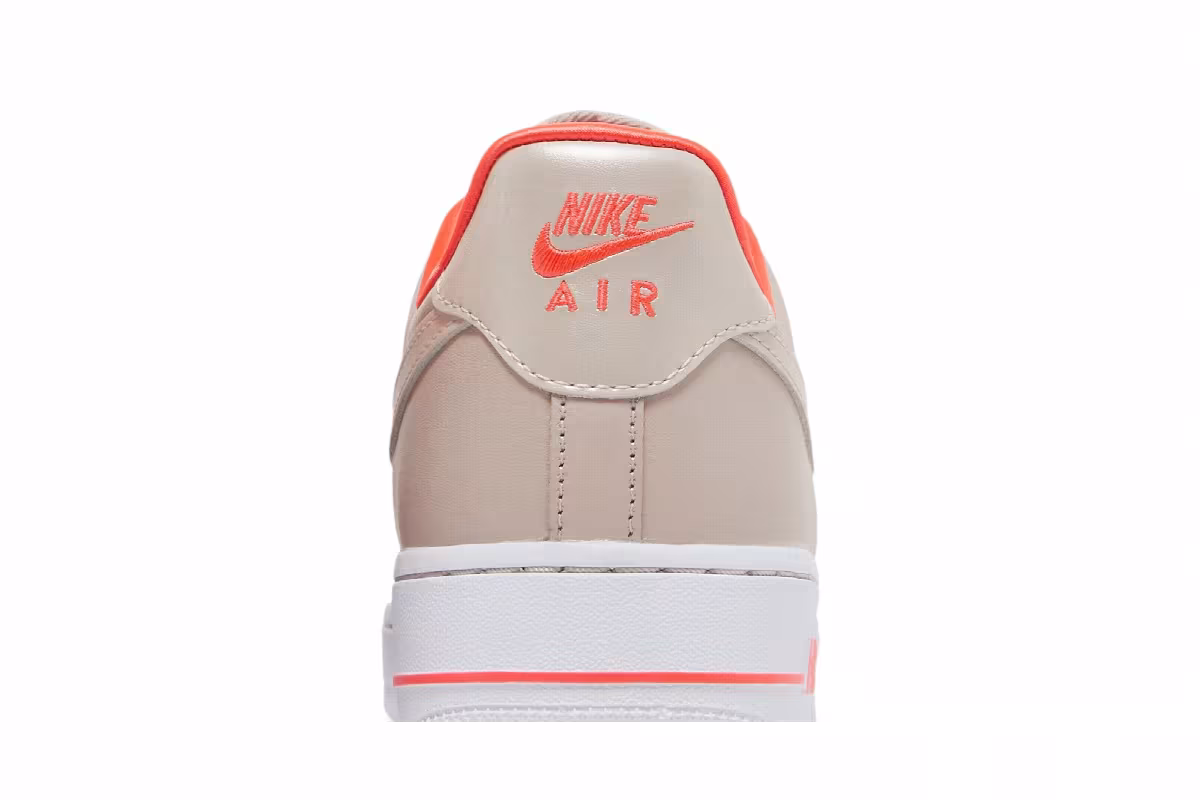 Nike Women's Air Force 1 Fossil Stone Laser Crimson, view 8