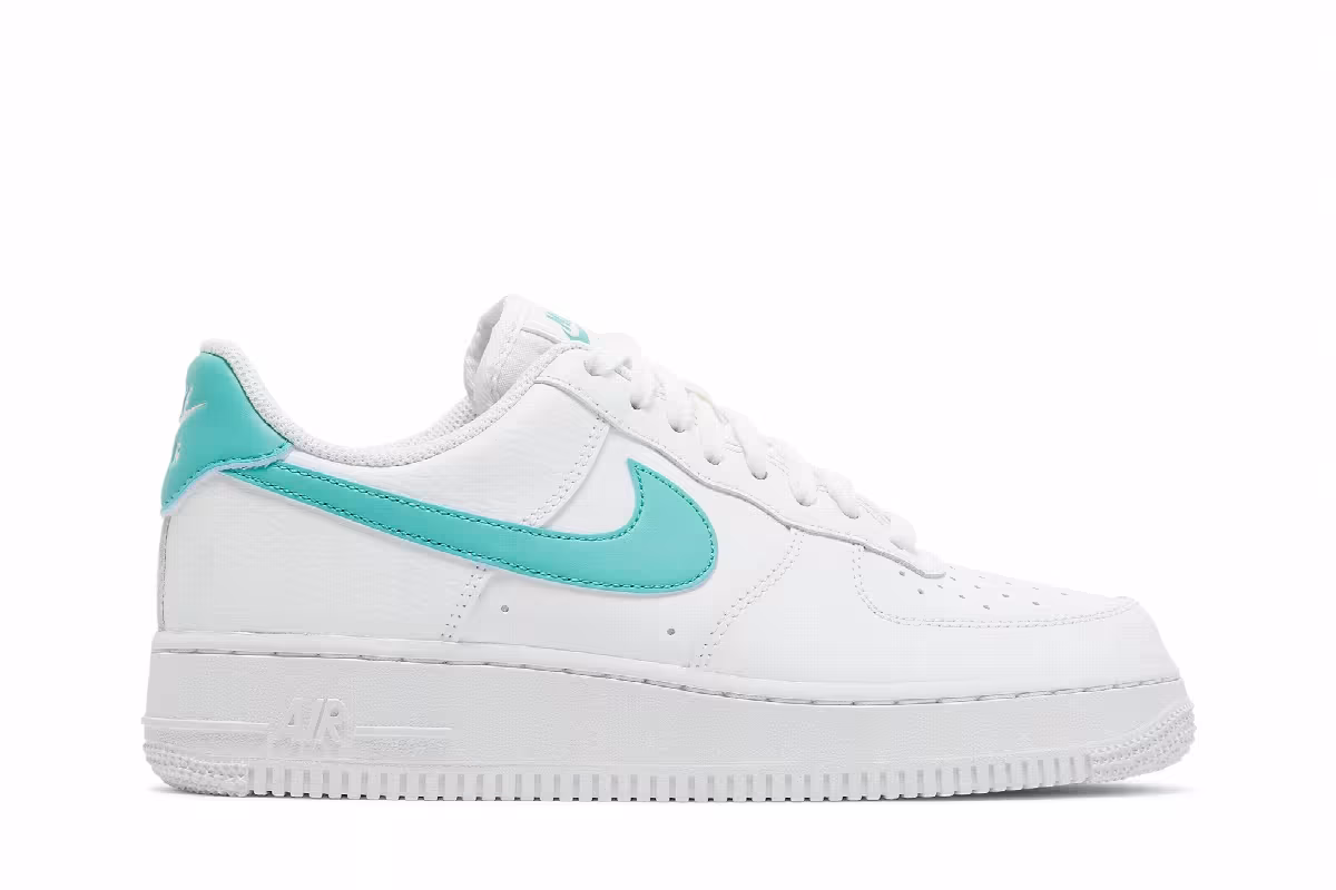 Nike Women's Air Force 1 White Washed Teal, view 2