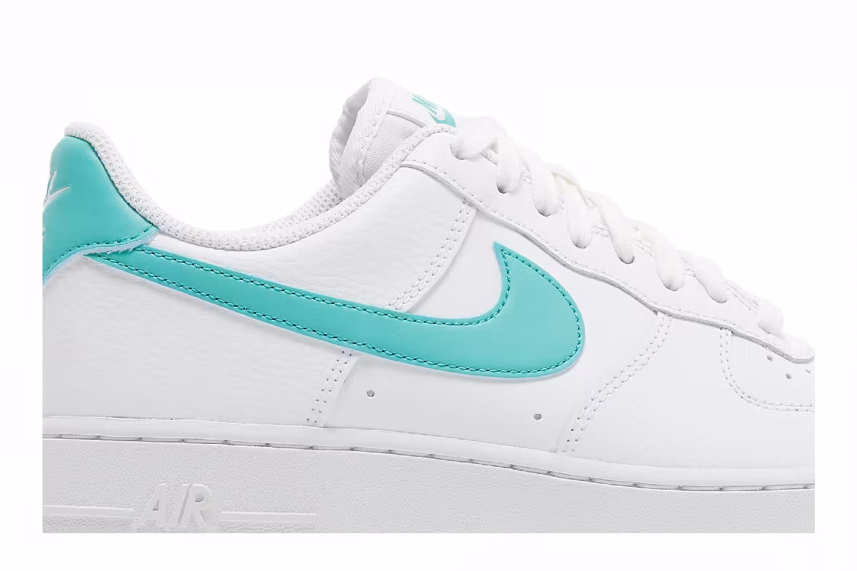 Nike Women's Air Force 1 White Washed Teal, view 3