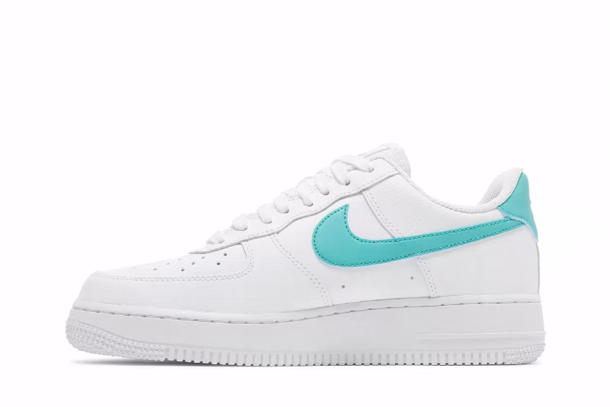 Nike Women's Air Force 1 White Washed Teal, view 4