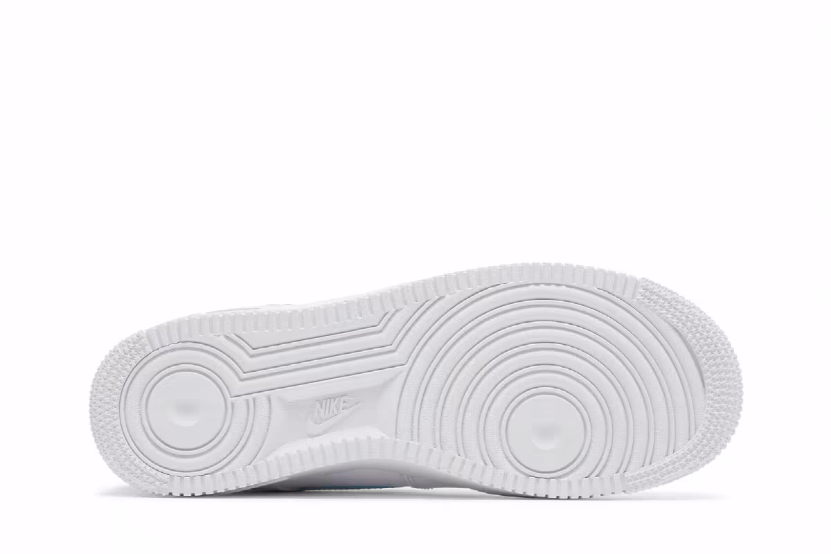 Nike Women's Air Force 1 White Washed Teal, view 5
