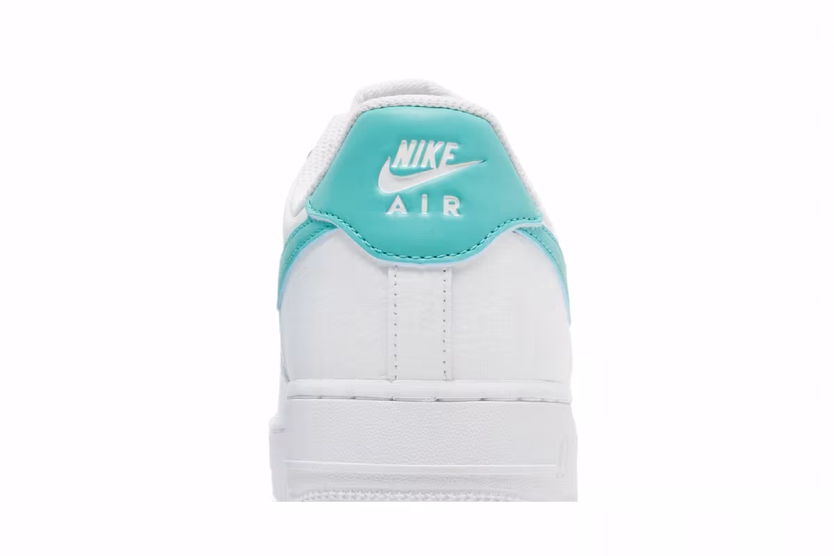 Nike Women's Air Force 1 White Washed Teal, view 8