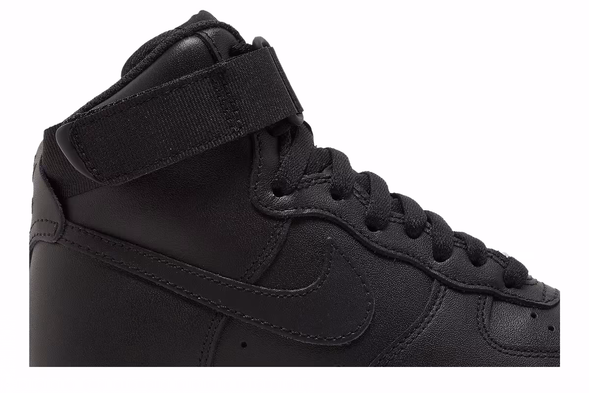 Nike Women's Air Force 1 High Triple Black, view 3