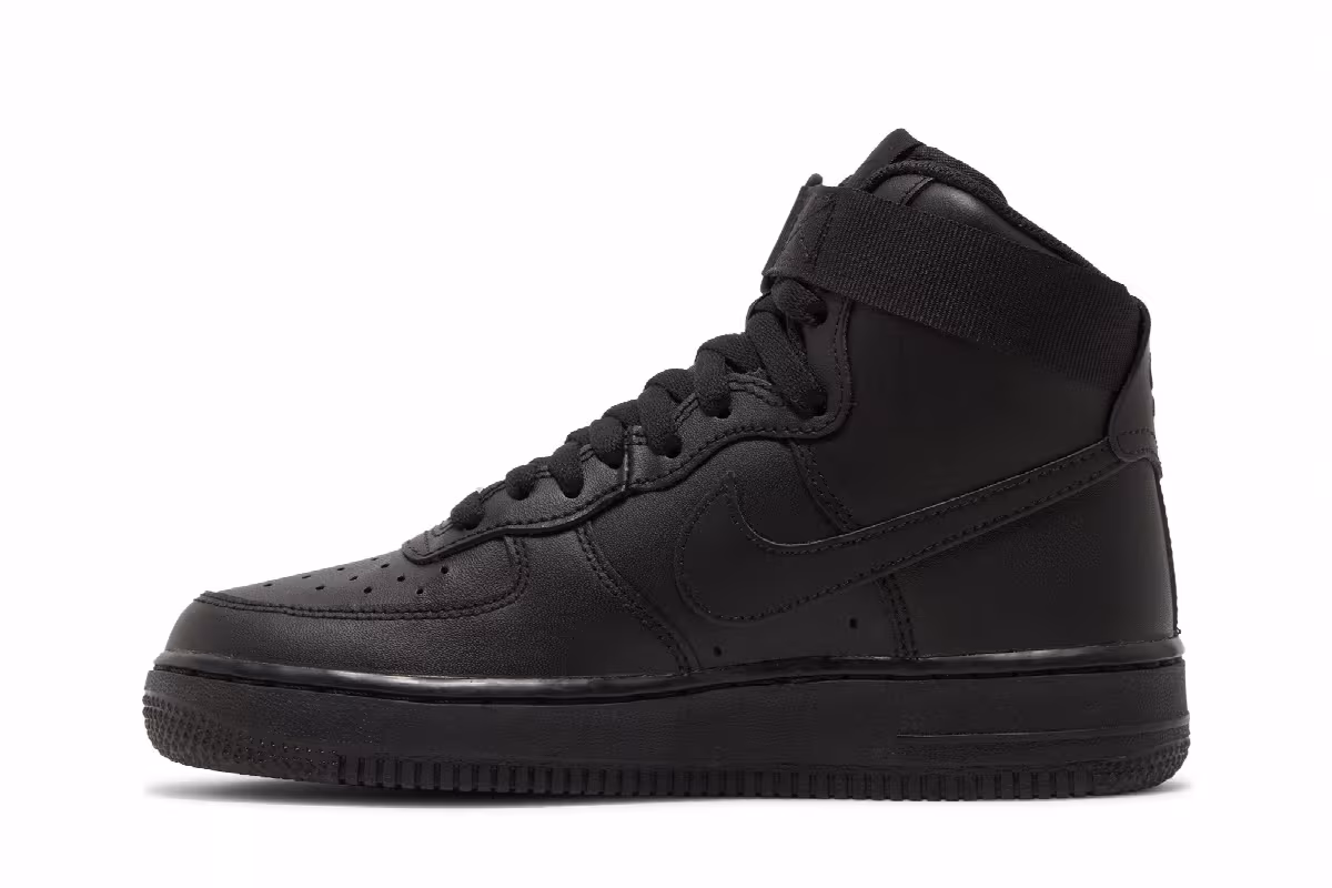 Nike Women's Air Force 1 High Triple Black, view 4