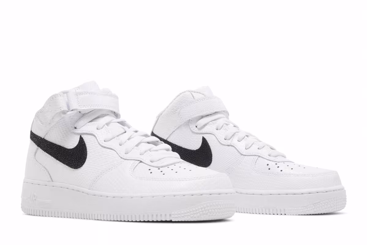 Nike Women's Air Force 1 White Reptile, view 9
