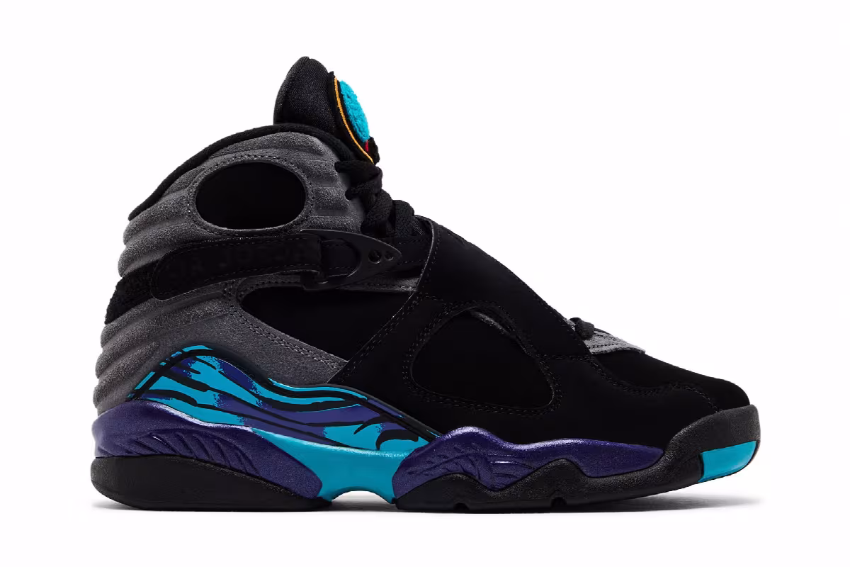Air Jordan 8 GS Aqua 2025, view 2