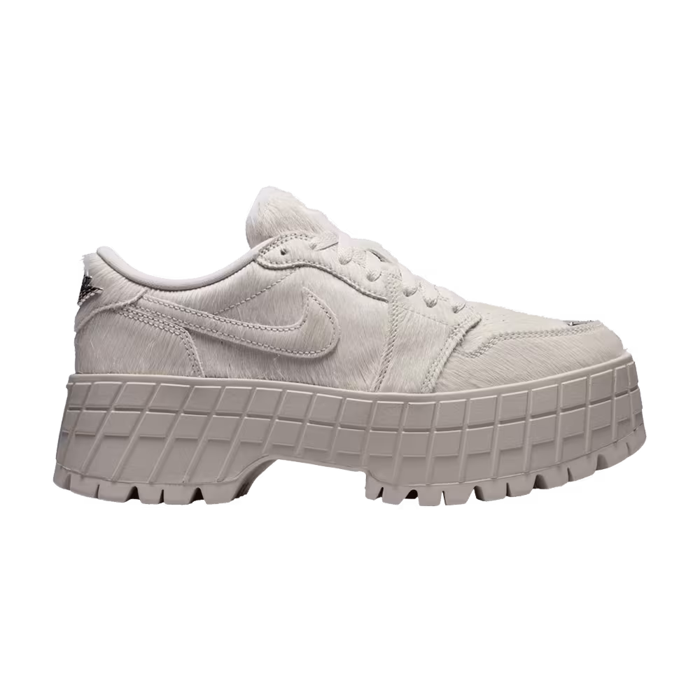 Women's Air Jordan 1 Low Brooklyn Light Bone Pony
