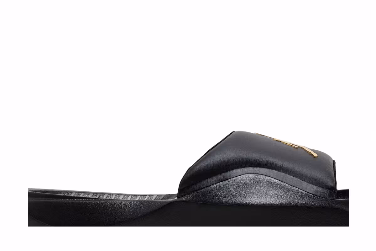 Air Jordan Franchise Slide Black Metallic Gold, view 3