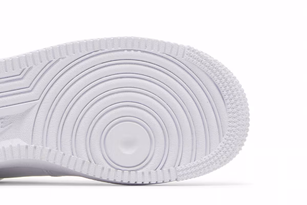 Nike Air Force 1 GS Cut-Out Swoosh - White University Red, view 6