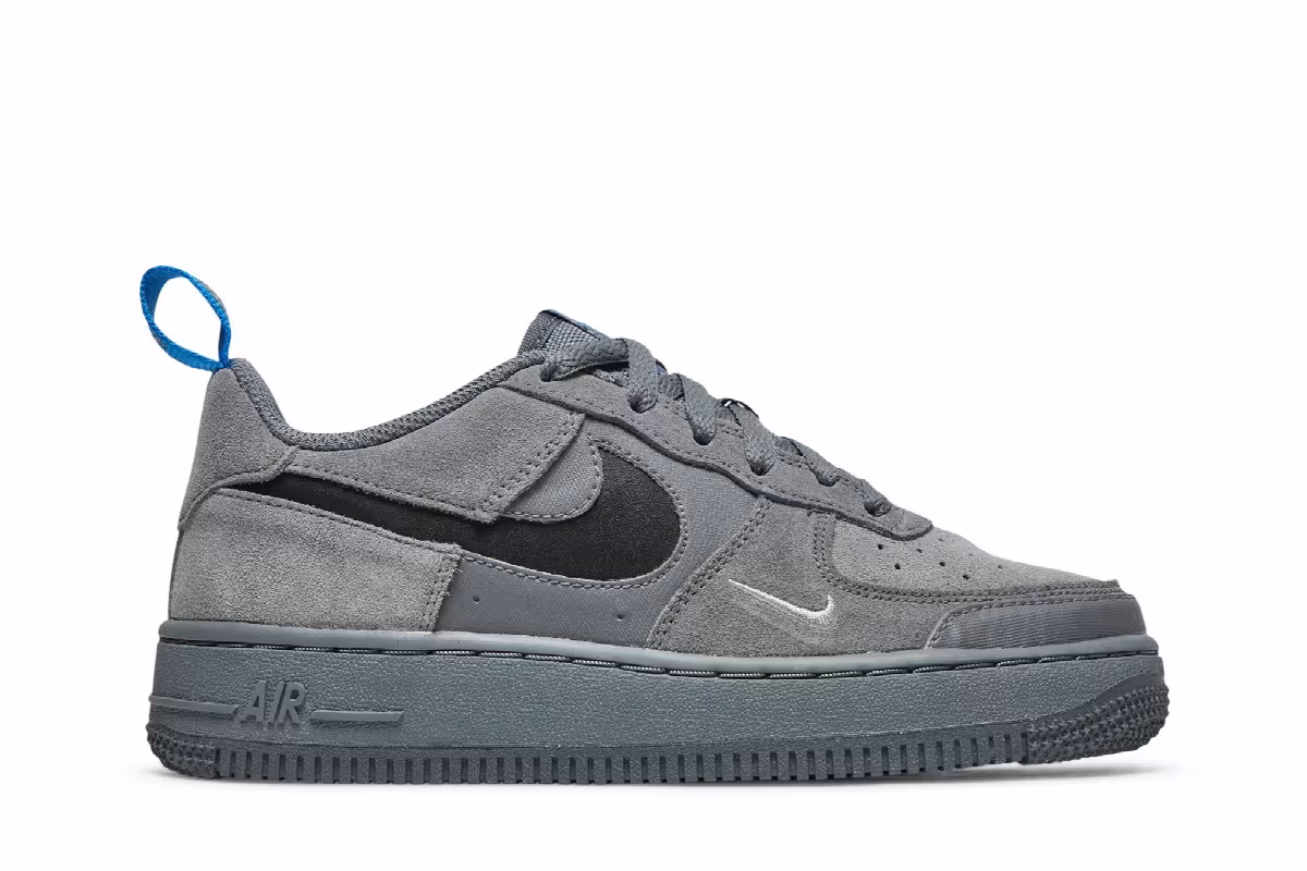 Nike Air Force 1 Low GS Cut Out Swoosh - Smoke Grey, view 2