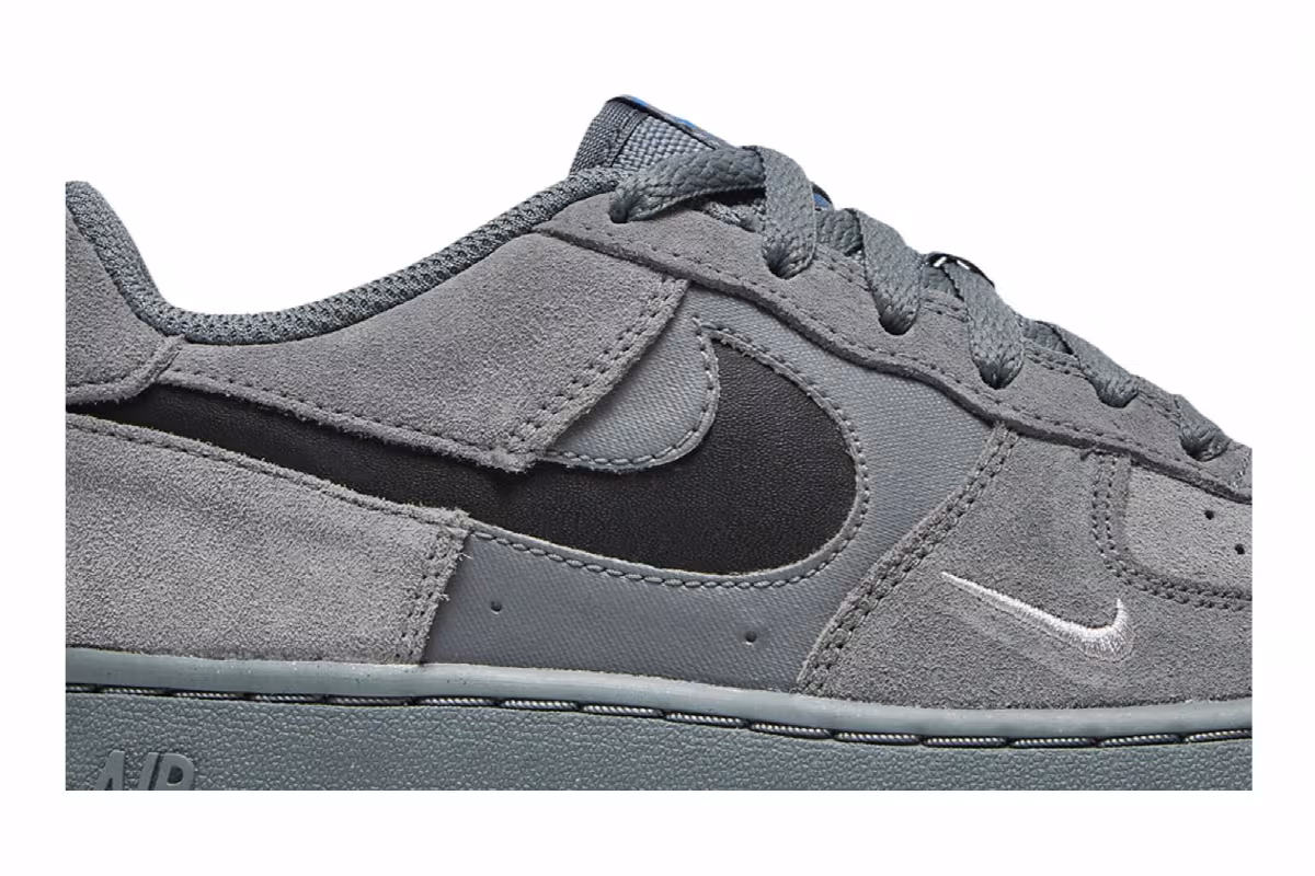 Nike Air Force 1 Low GS Cut Out Swoosh - Smoke Grey, view 3