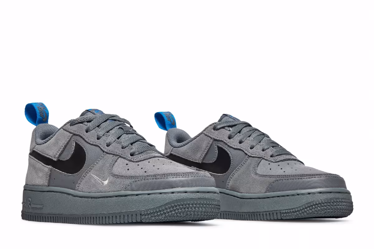 Nike Air Force 1 Low GS Cut Out Swoosh - Smoke Grey, view 9