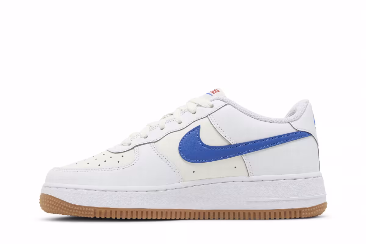 Nike Air Force 1 GS White Game Royal Gum, view 4