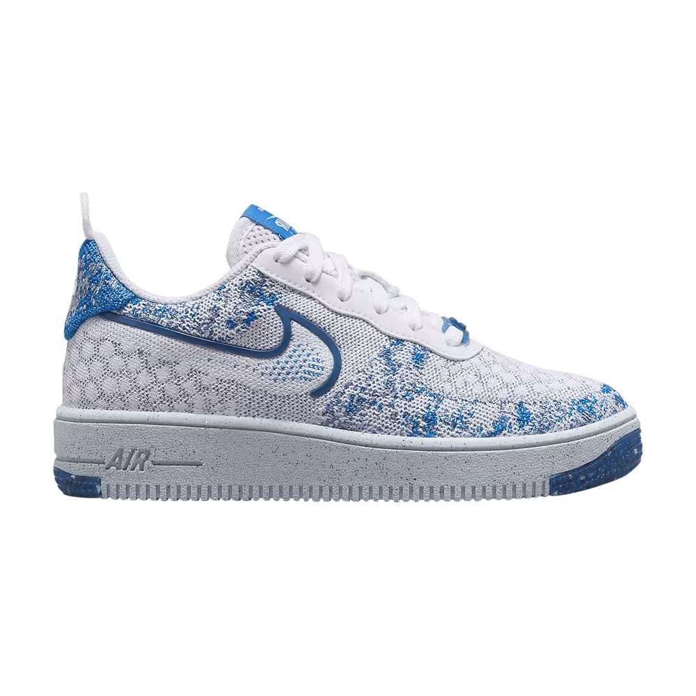 Nike Air Force 1 Crater Flyknit GS White Dark Marina Blue