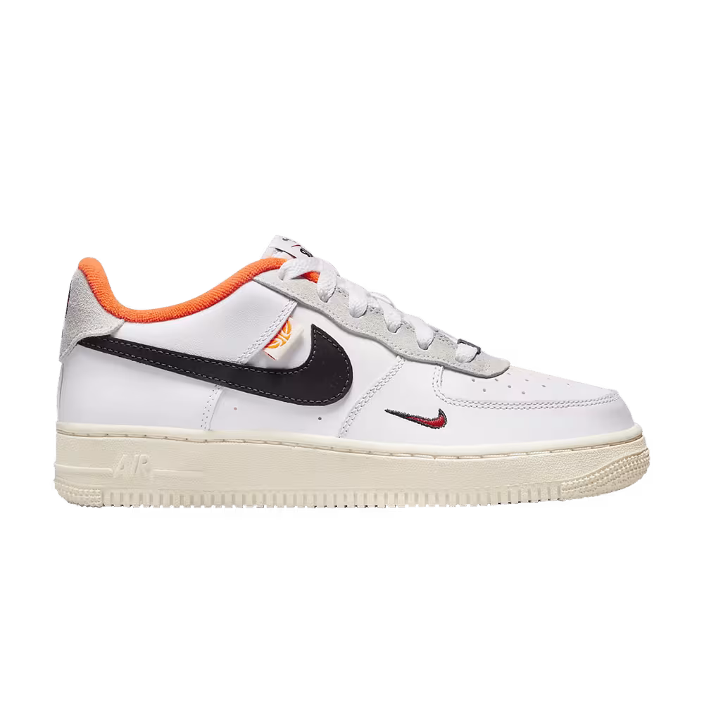 Nike Air Force 1 LV8 GS Hoops Pack - White Total Orange
