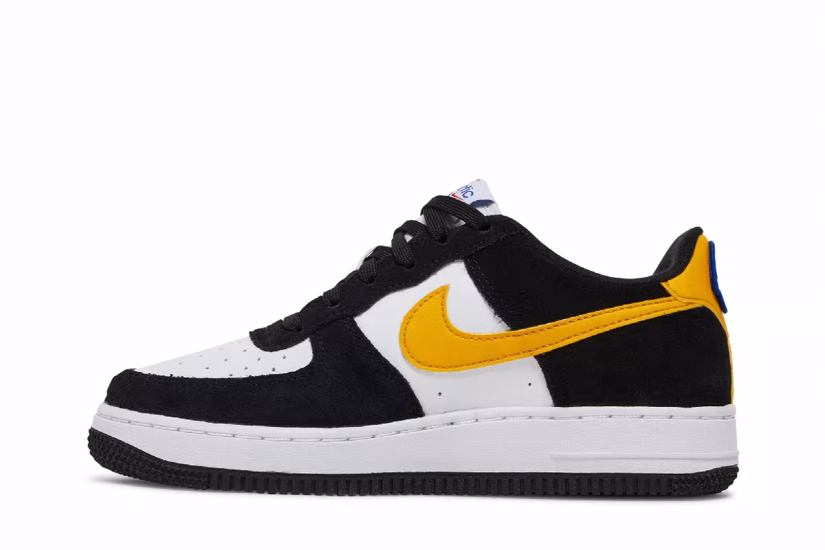 Nike Air Force 1 LV8 GS Black White Dark Sulfur, view 4