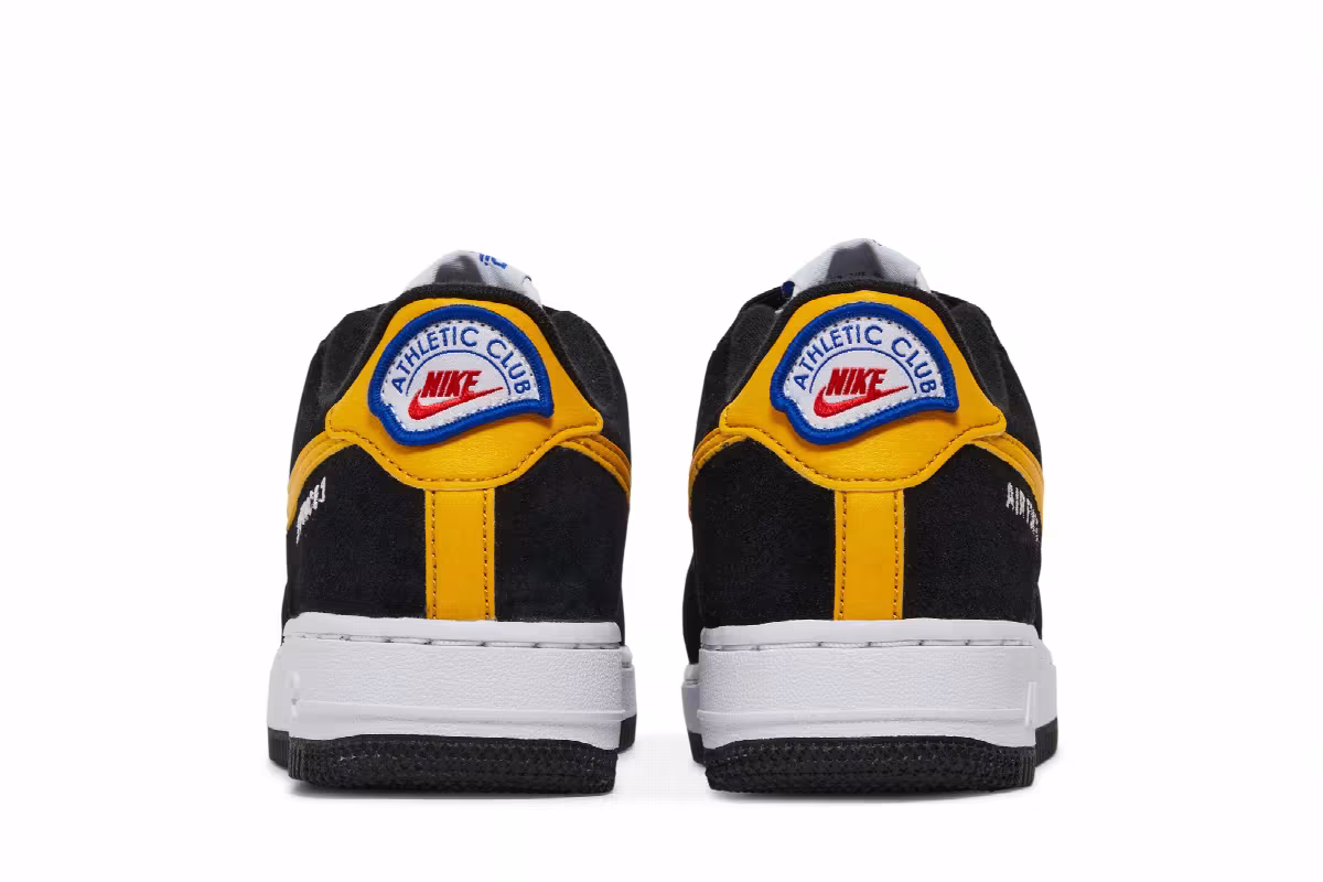 Nike Air Force 1 LV8 GS Black White Dark Sulfur, view 7