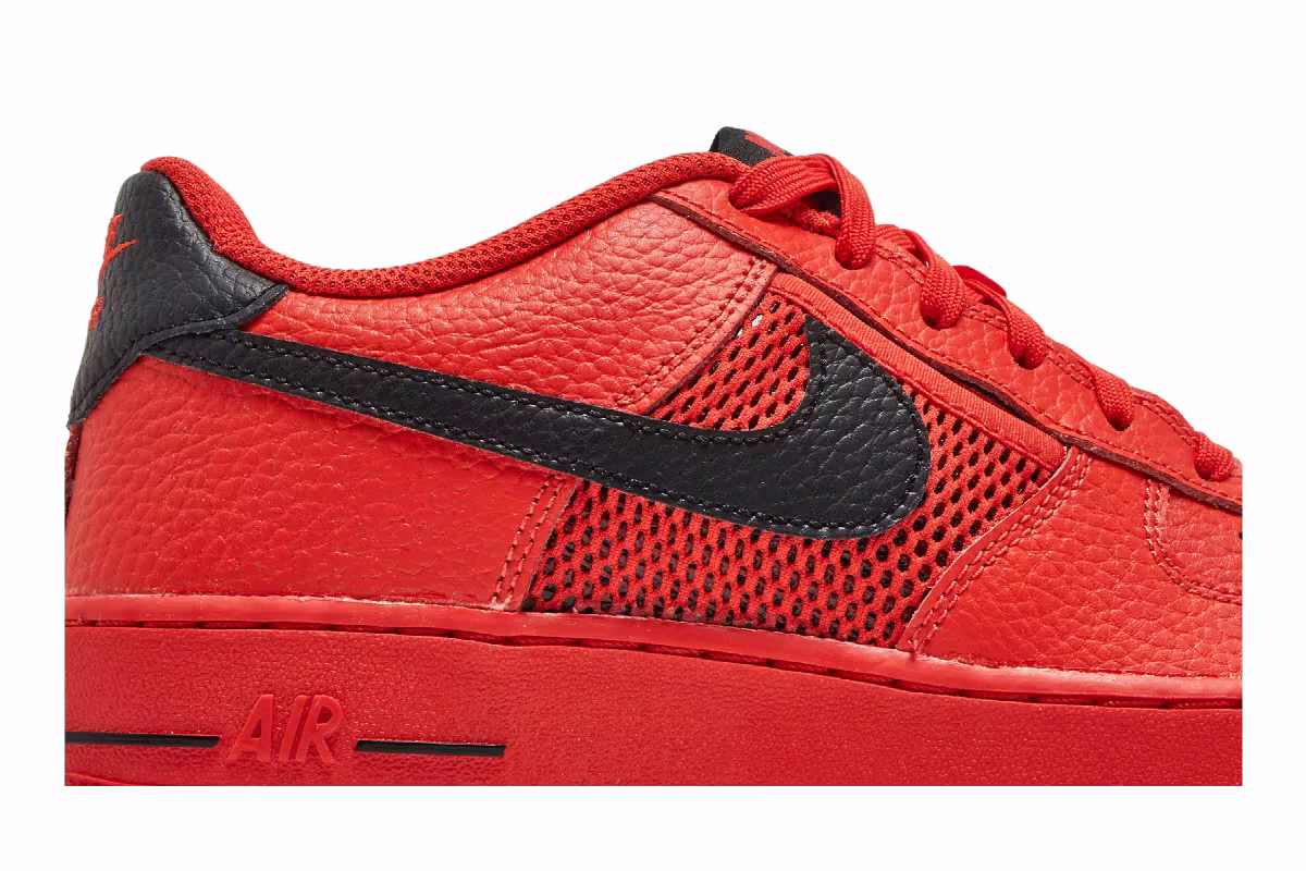 Nike Air Force 1 LV8 GS Mesh Pocket - Habanero Red, view 3