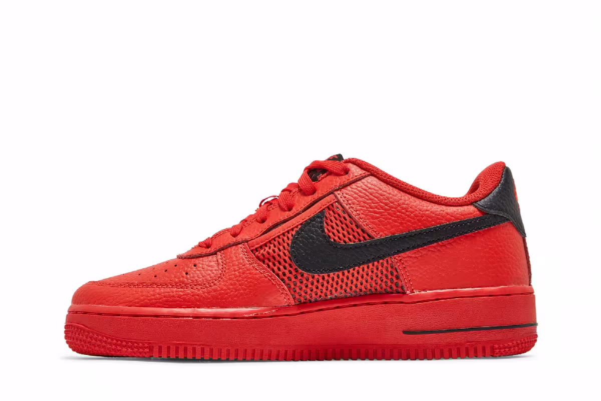 Nike Air Force 1 LV8 GS Mesh Pocket - Habanero Red, view 4