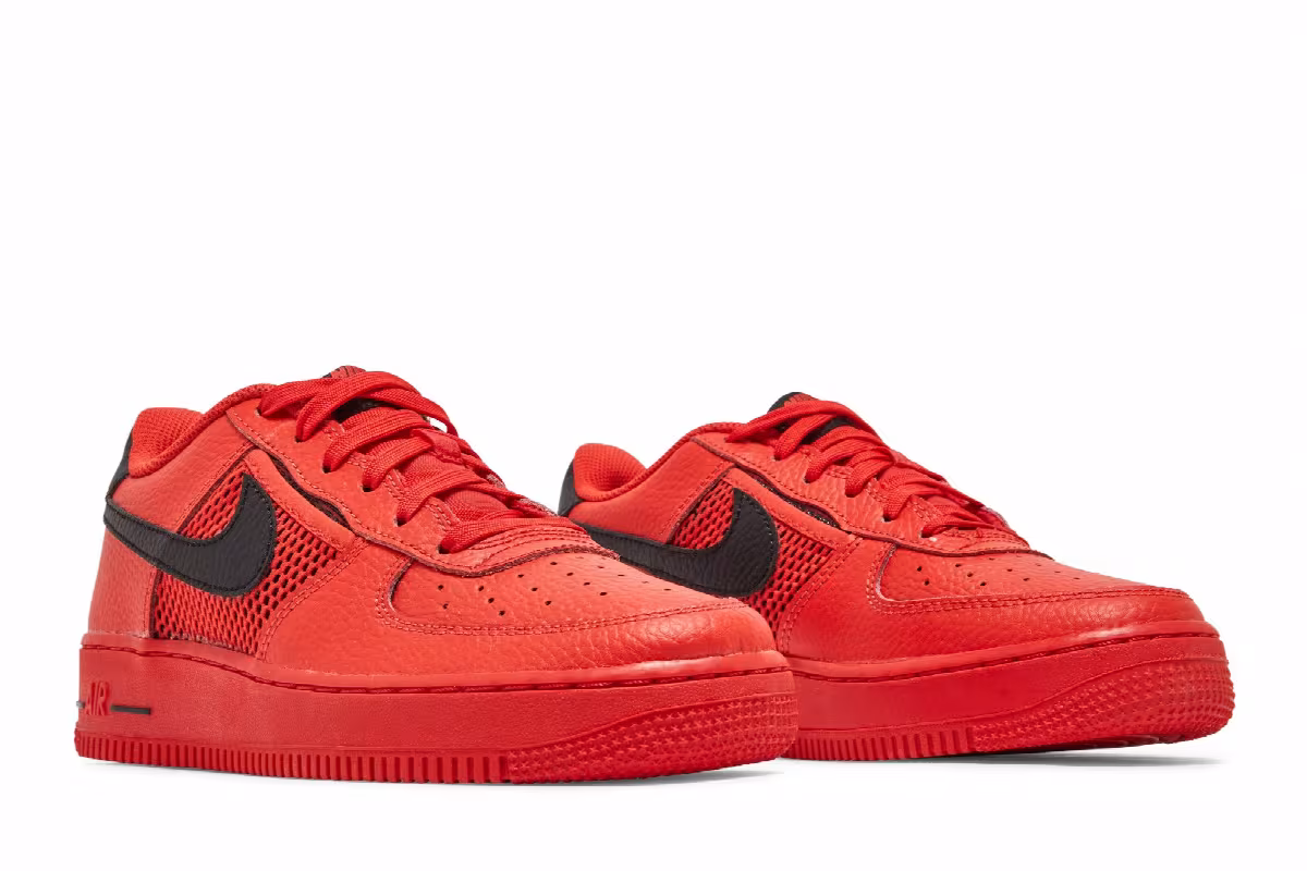 Nike Air Force 1 LV8 GS Mesh Pocket - Habanero Red, view 9