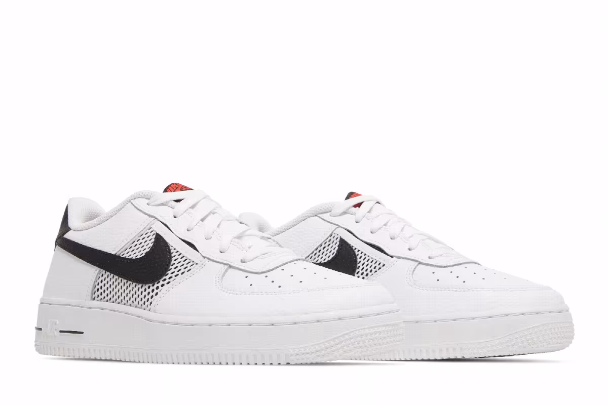 Nike Air Force 1 LV8 GS Mesh Pocket - White, view 9
