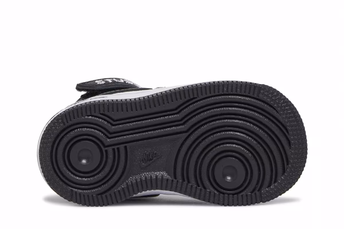 Stussy x Nike Air Force 1 Mid TD Black White, view 5