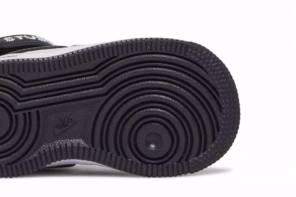 Stussy x Nike Air Force 1 Mid TD Black White, view 6