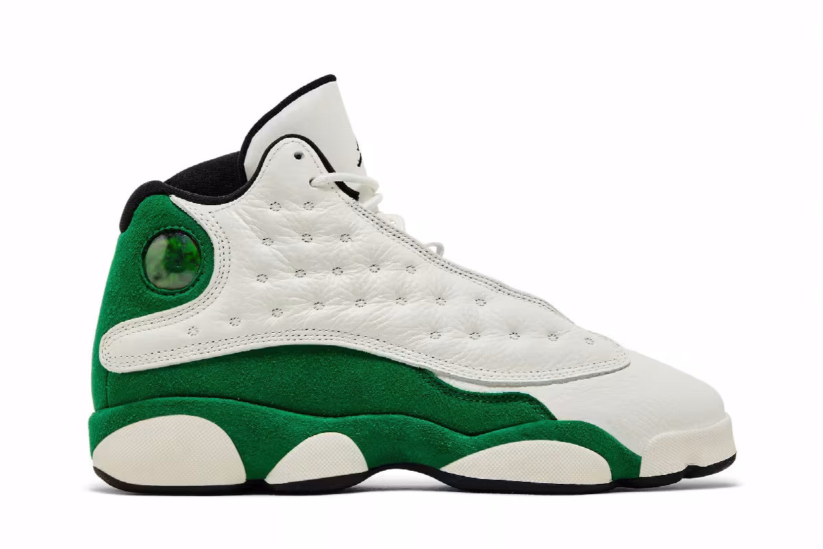Air Jordan 13 GS Sail Pine Green, view 2