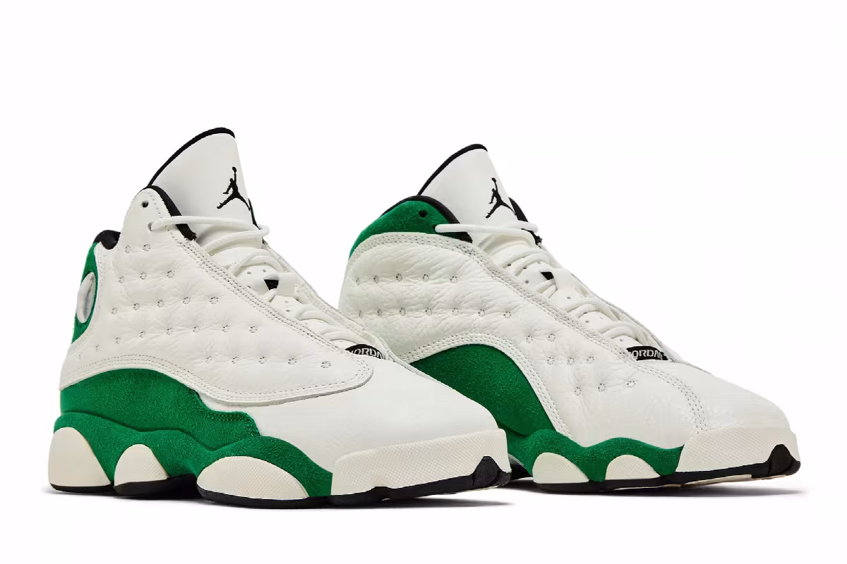 Air Jordan 13 GS Sail Pine Green, view 9