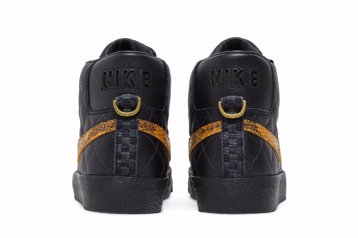 Supreme x Nike Zoom Blazer Mid QS SB Black Snakeskin, view 7