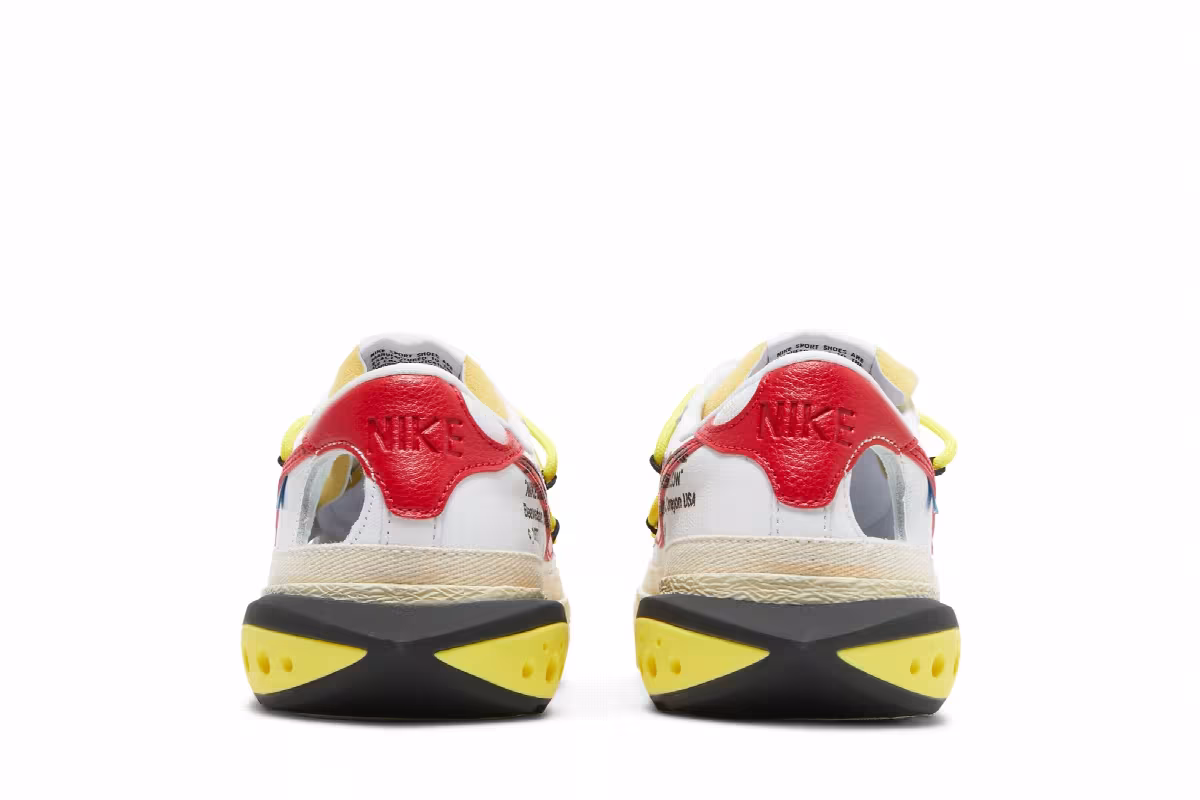 Off-White x Nike Blazer Low White University Red, view 7