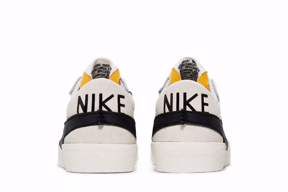Nike Men's Blazer Low White Black, view 7