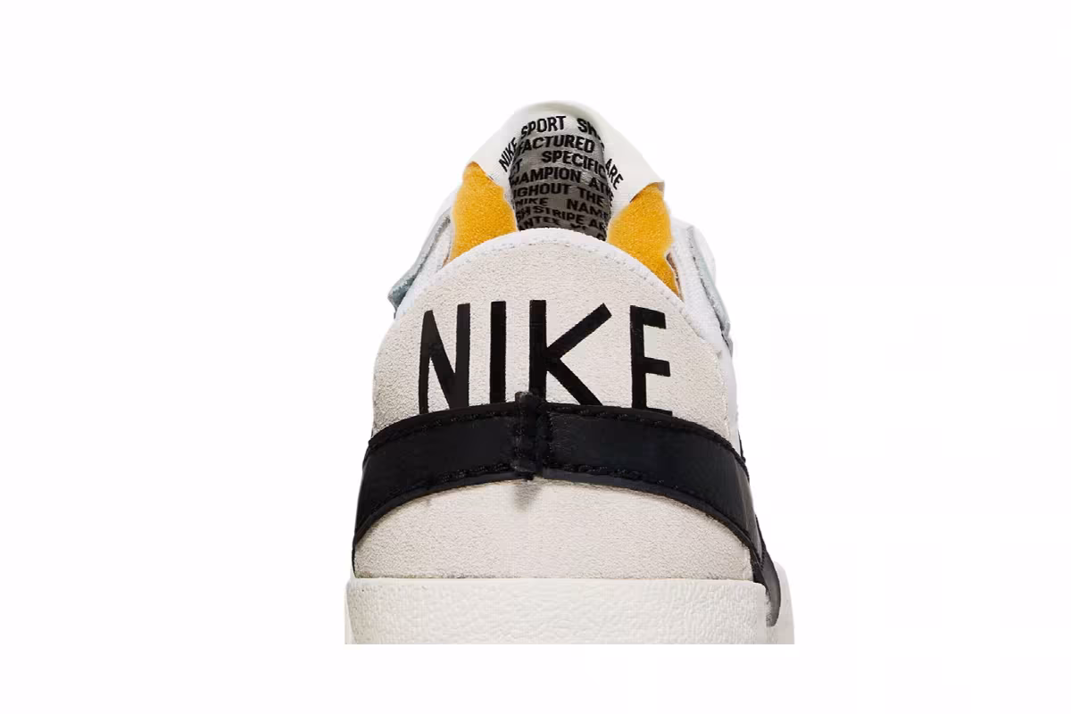 Nike Men's Blazer Low White Black, view 8