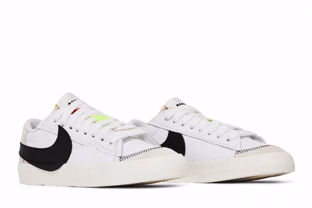 Nike Men's Blazer Low White Black, view 9
