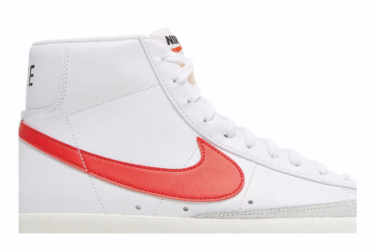 Nike Men's Blazer Mid White Blue Red, view 3