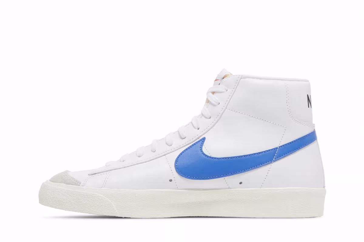Nike Men's Blazer Mid White Blue Red, view 4