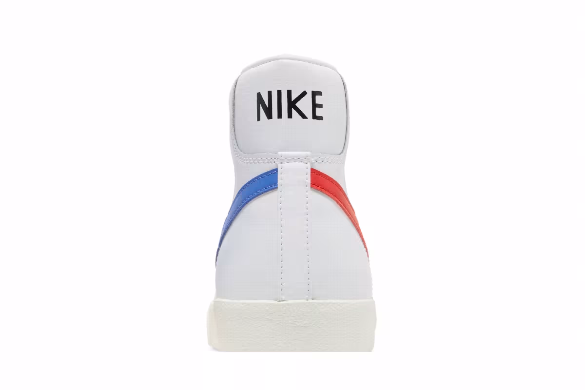 Nike Men's Blazer Mid White Blue Red, view 8