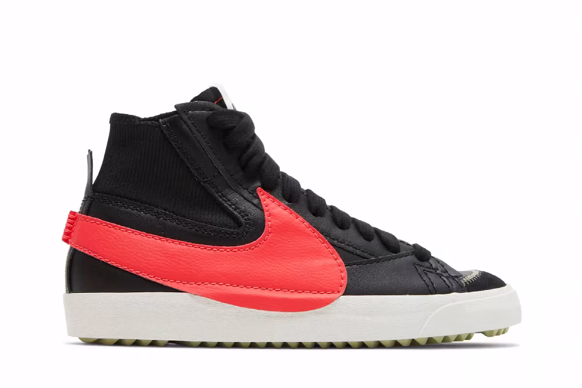 Nike Blazer Mid Black Bright Crimson, view 2